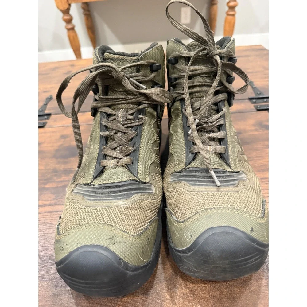 Keen Utility Bellows Flex Work Boots Mens 11.5 Olive Green Carbon Toe Gorpcore